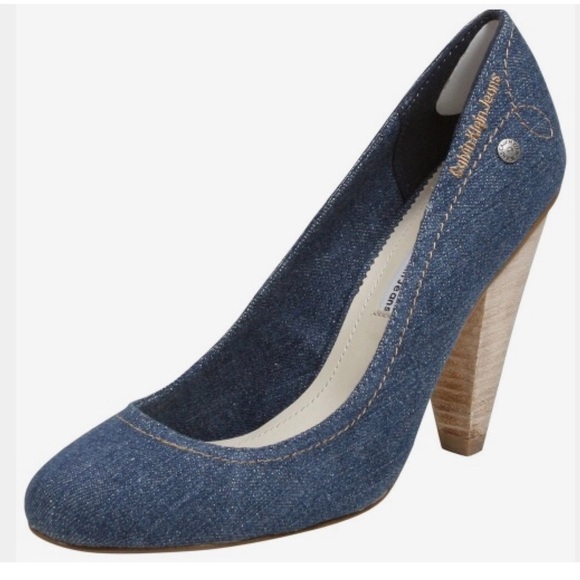 Calvin Klein Jeans Ivonne Denim Heel Sz 
